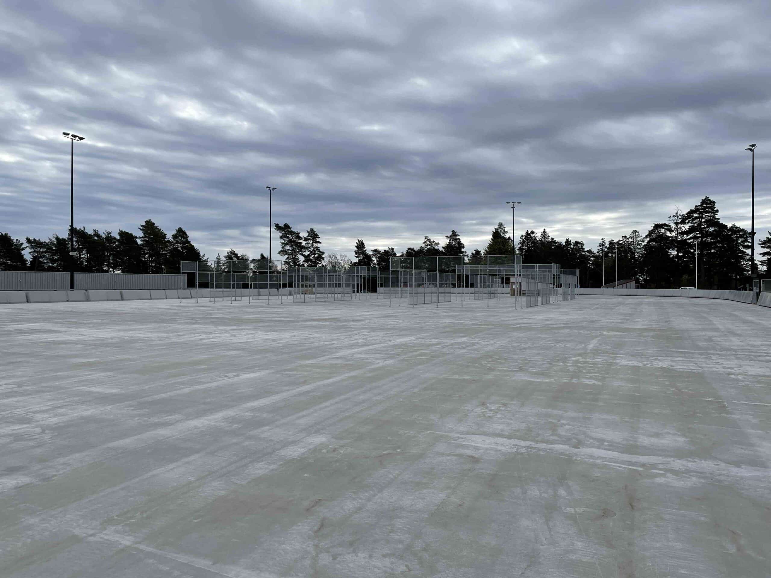 Paddeltennis Tønsberg — tribune og isflate