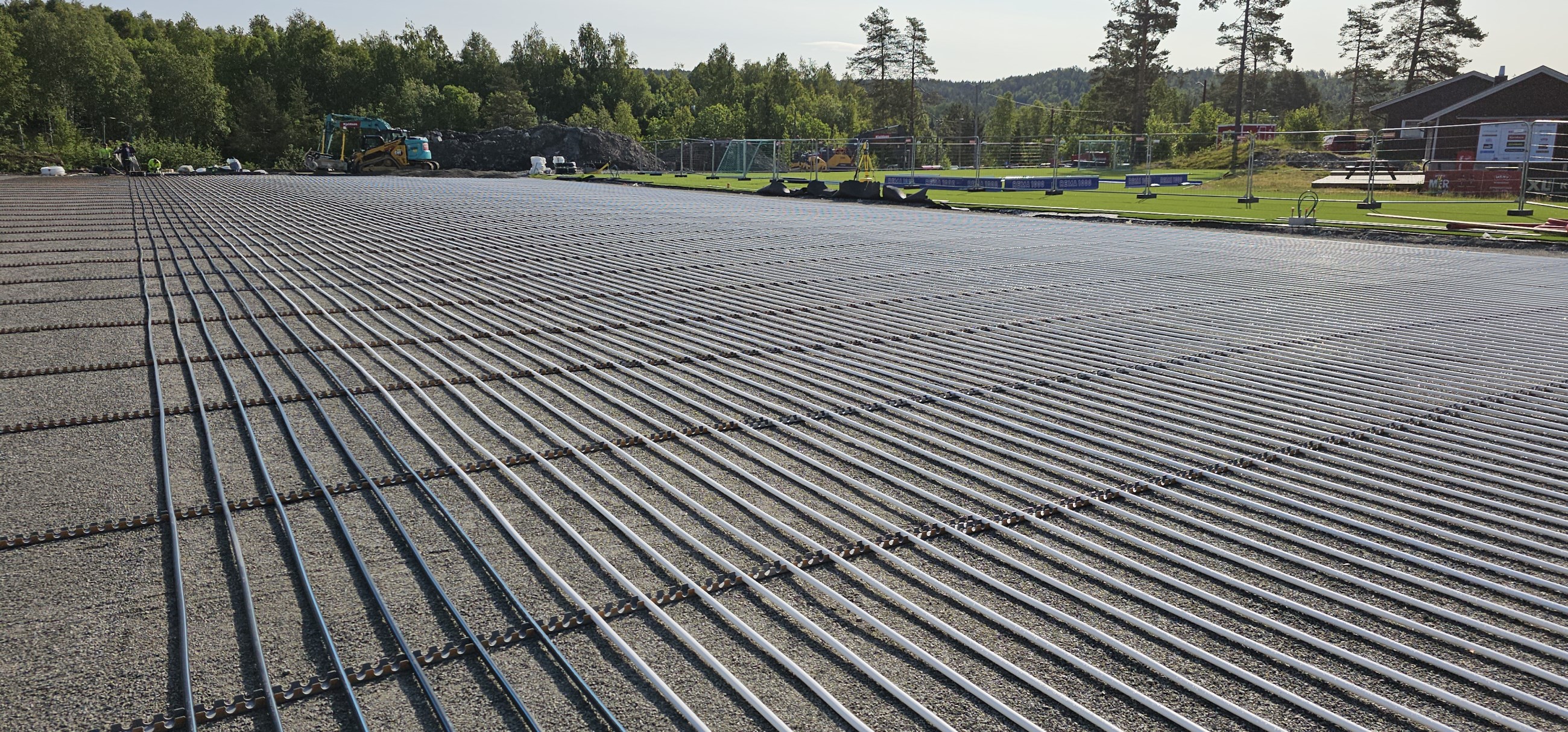 Røropplegg undervarme — Konnerud