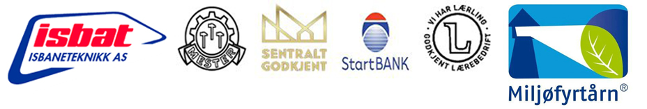 Isbaneteknikk AS – Mester · Sentralt Godkjent · StartBANK · Lærebedrift · Miljøfyrtårn