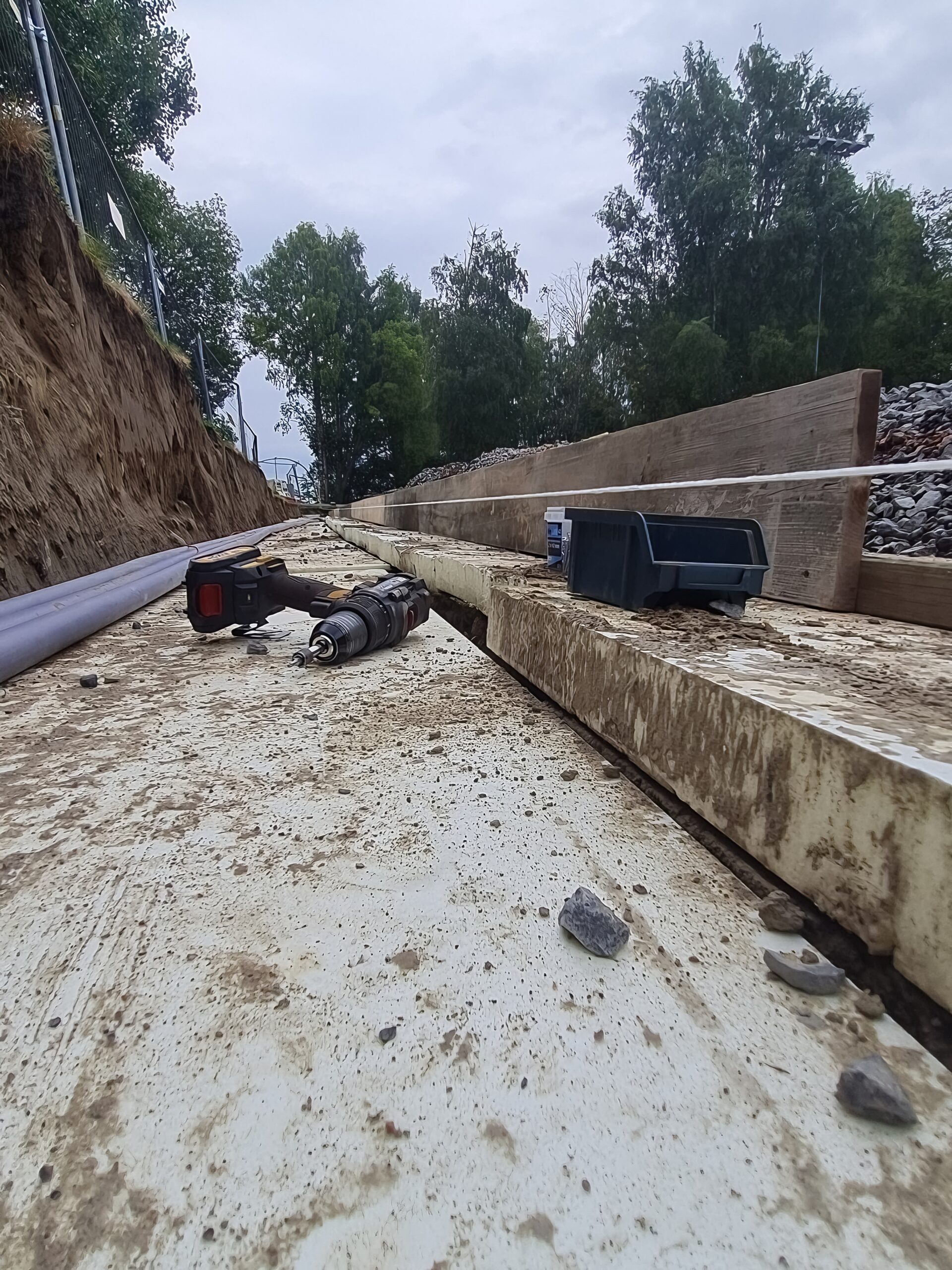 Betongmur Lillestrøm — teknisk installasjon