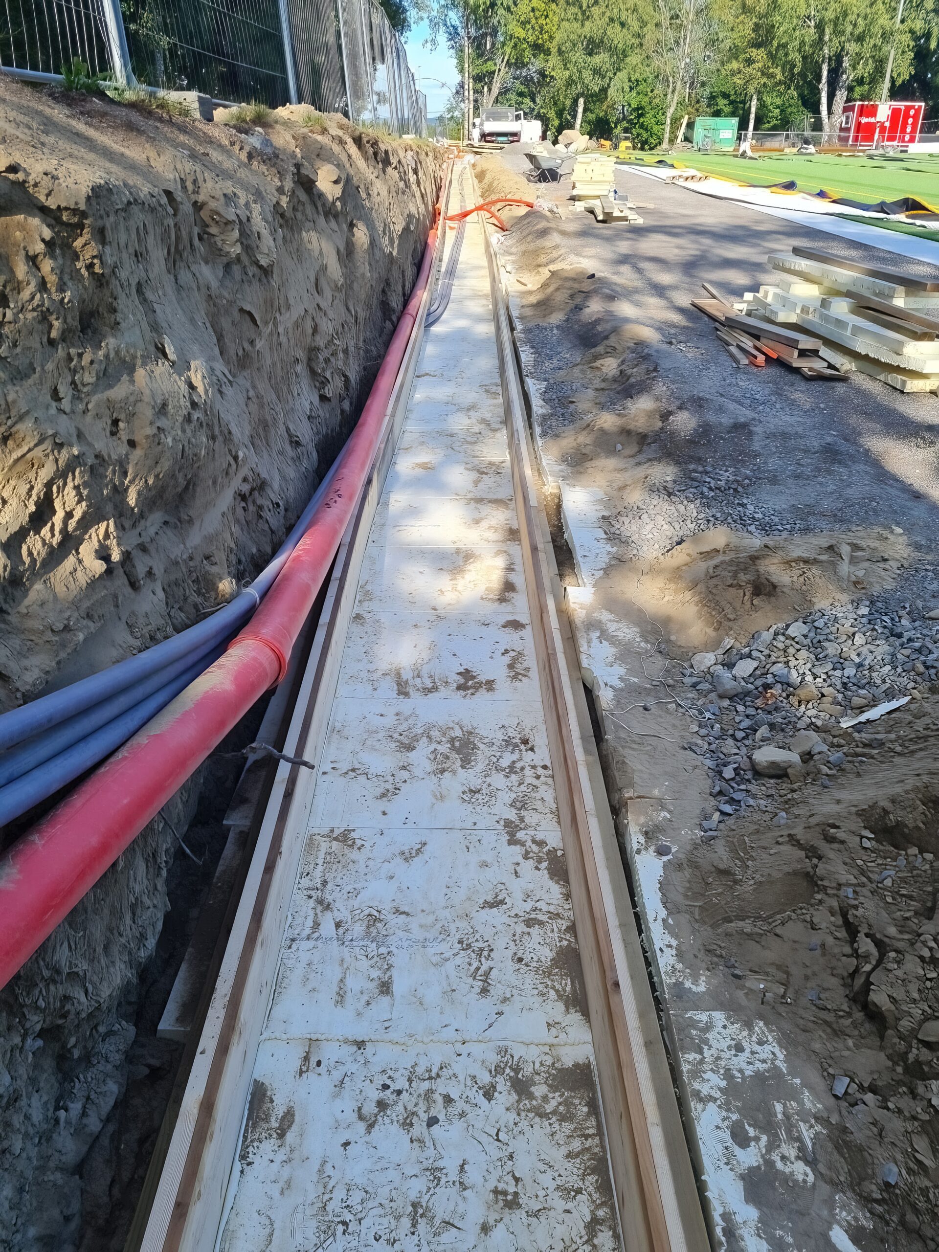 Betongmur Lillestrøm — under montasje