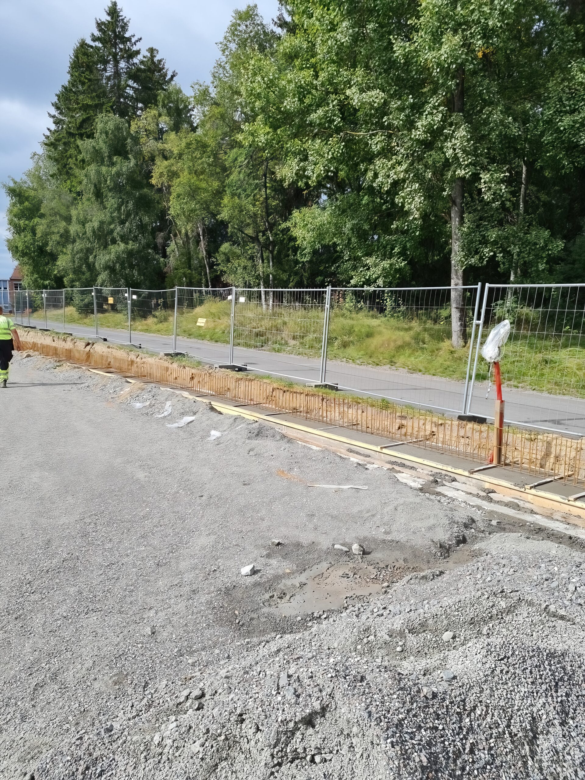 Betongmur Lillestrøm — vant og sikring