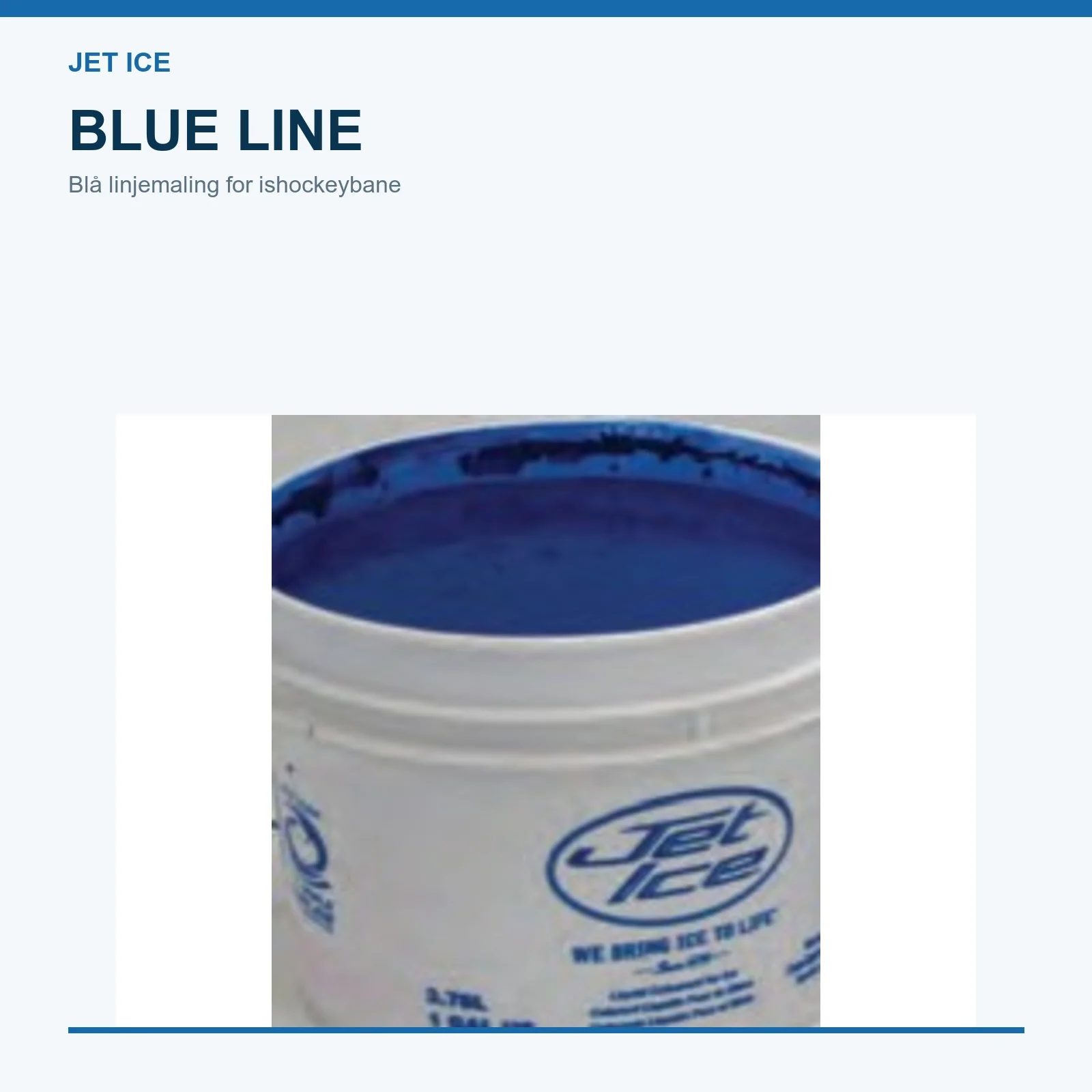 Jet Ice Blue Line blå linjemaling for ishockeybane