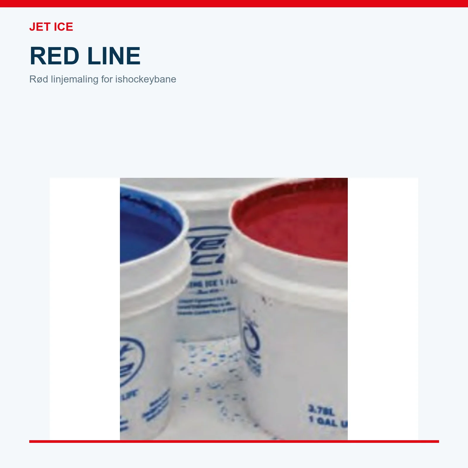 Jet Ice Red Line rød linjemaling for ishockeybane