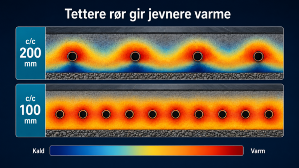 Infografikk over energisentral og PSHI-system for kunstgressbane med undervarme