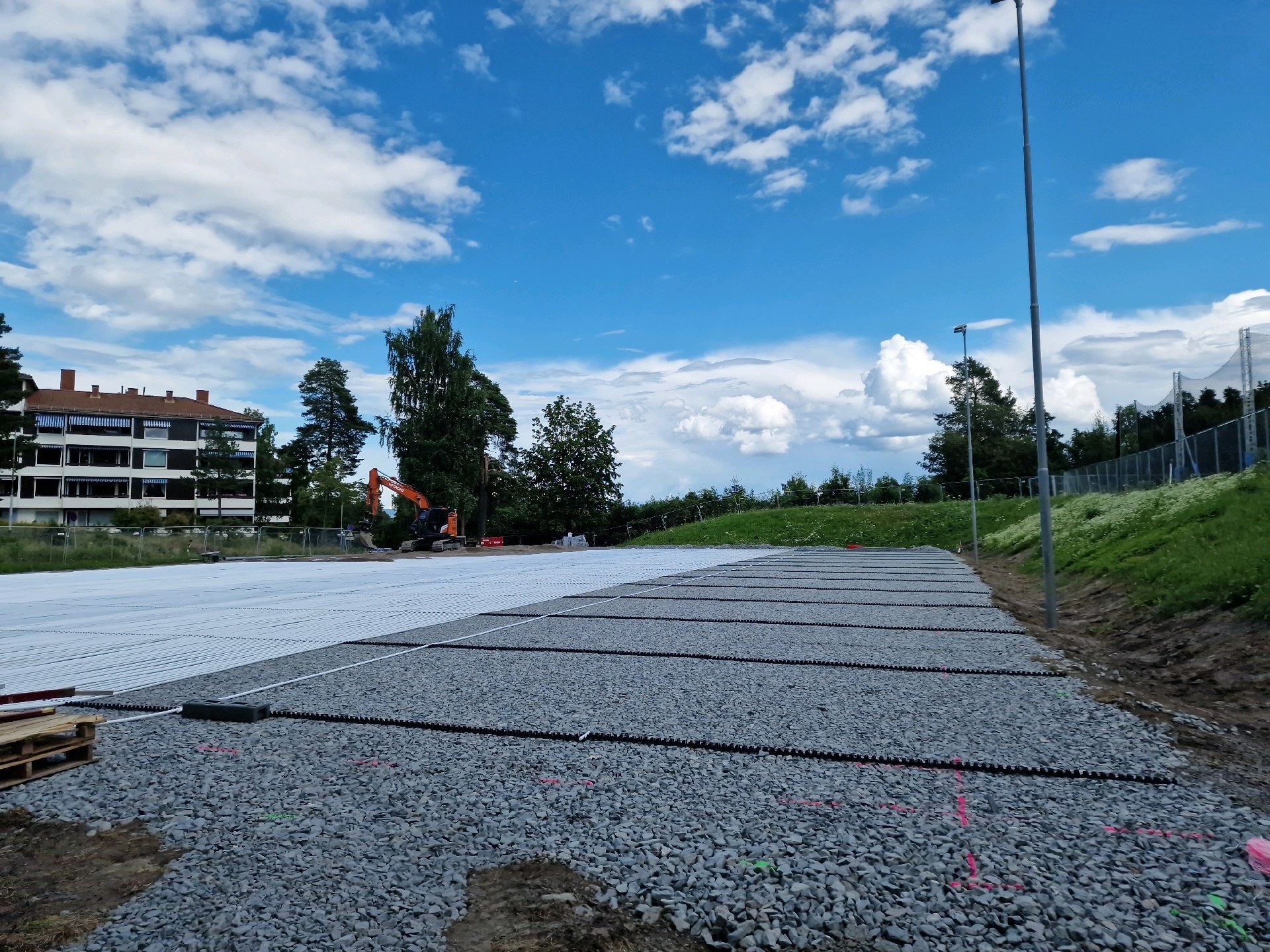 Undervarme på Høvik 7-er-bane 1 Oversikt over rørfeltet ved Høvik, 2026
