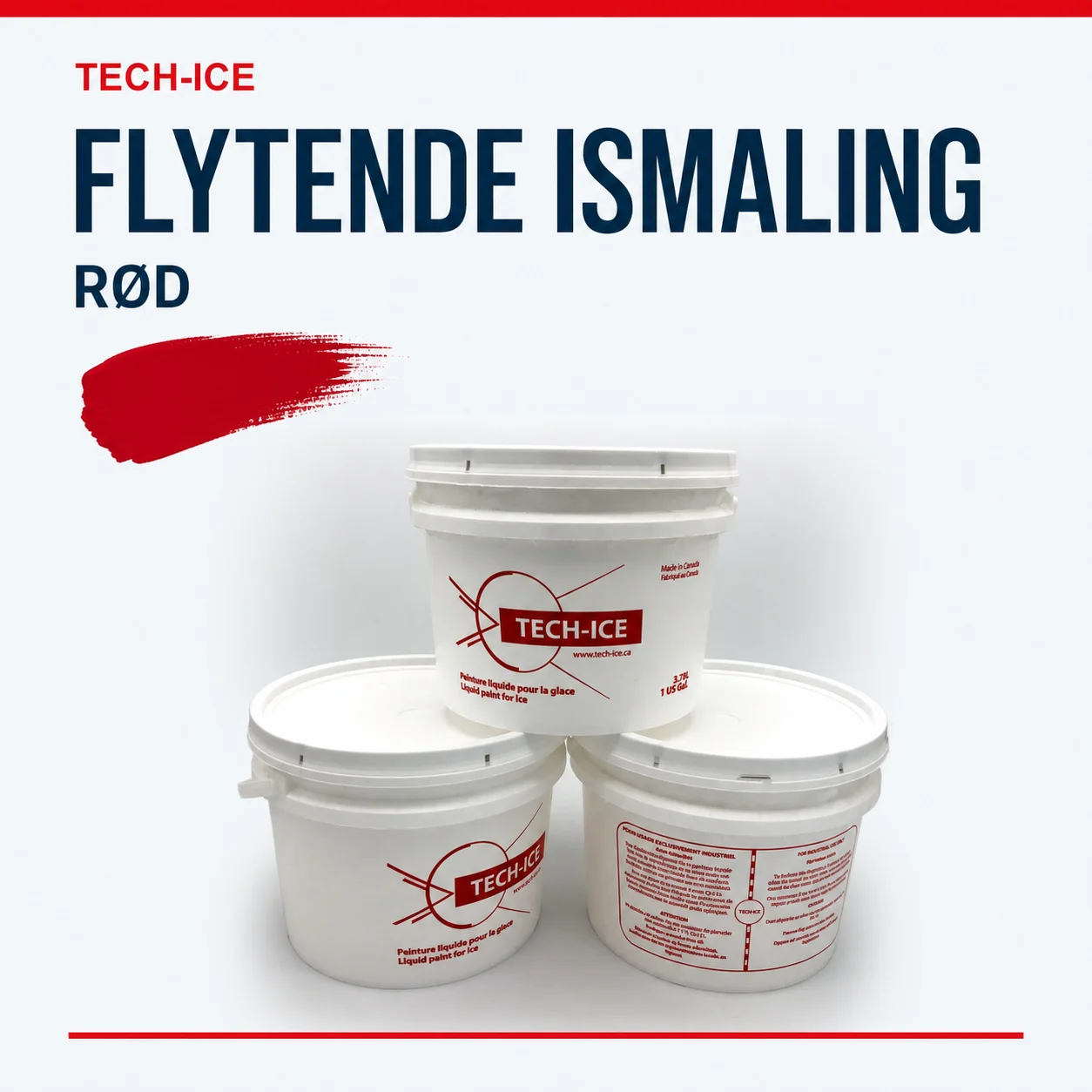 Tech-Ice flytende ismaling – rød