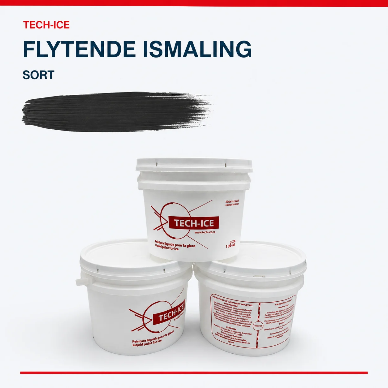 Tech-Ice flytende ismaling – sort fargevariant